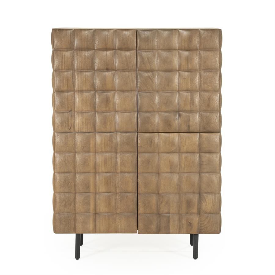 Wandkast / kabinet Felix Eleonora 109x41,5x147 cm - Mangohout