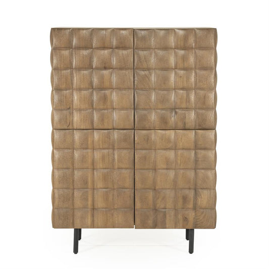 Wandkast / kabinet Felix Eleonora 109x41,5x147 cm - Mangohout