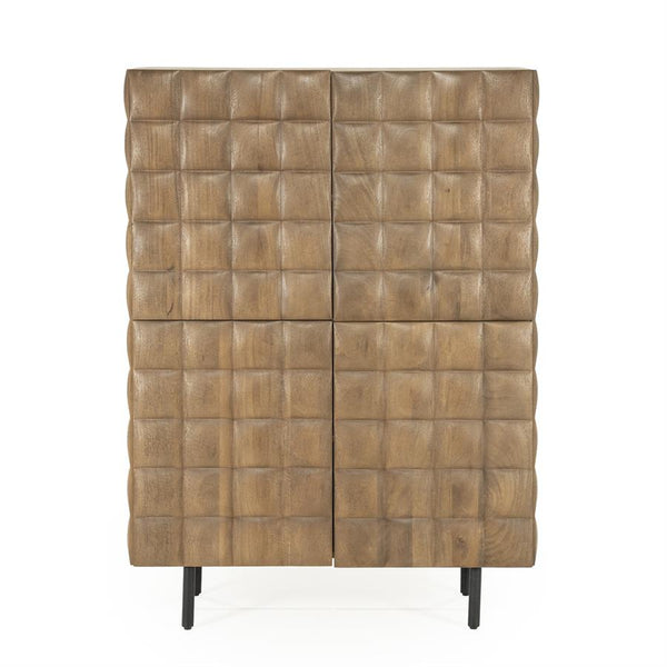 Wandkast / kabinet Felix Eleonora 109x41,5x147 cm - Mangohout