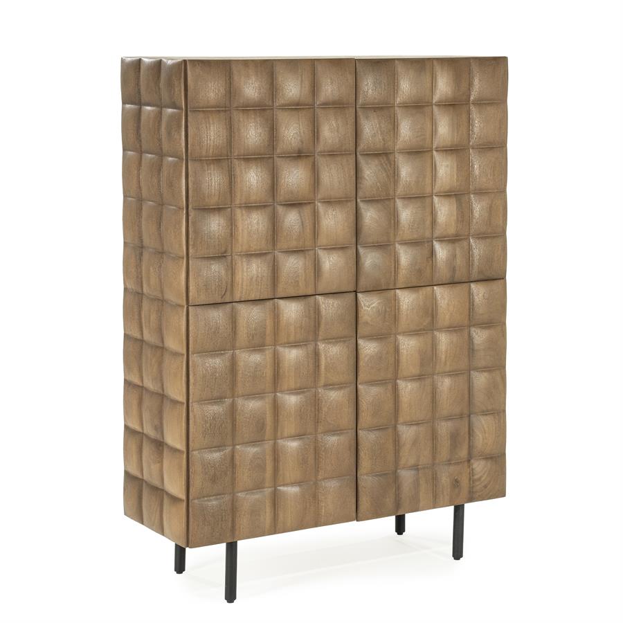 Wandkast / kabinet Felix Eleonora 109x41,5x147 cm - Mangohout