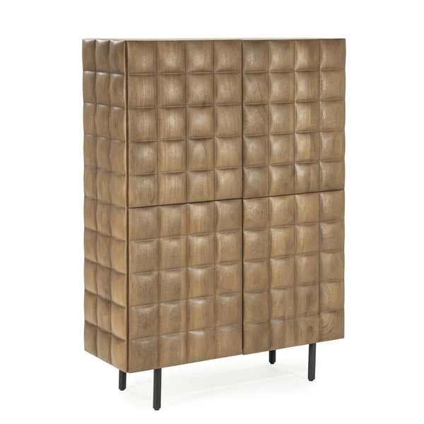 Wandkast / kabinet Felix Eleonora 109x41,5x147 cm - Mangohout