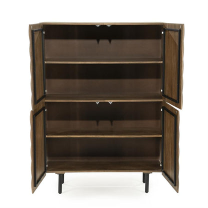 Wandkast / kabinet Felix Eleonora 109x41,5x147 cm - Mangohout