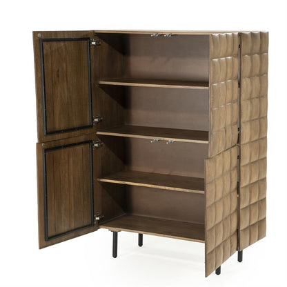 Wandkast / kabinet Felix Eleonora 109x41,5x147 cm - Mangohout