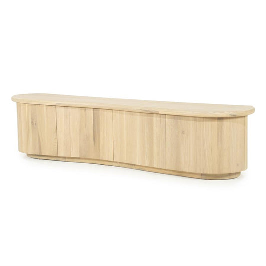 Tv meubel Josh Eleonora halfrond 180 cm - Naturel eiken