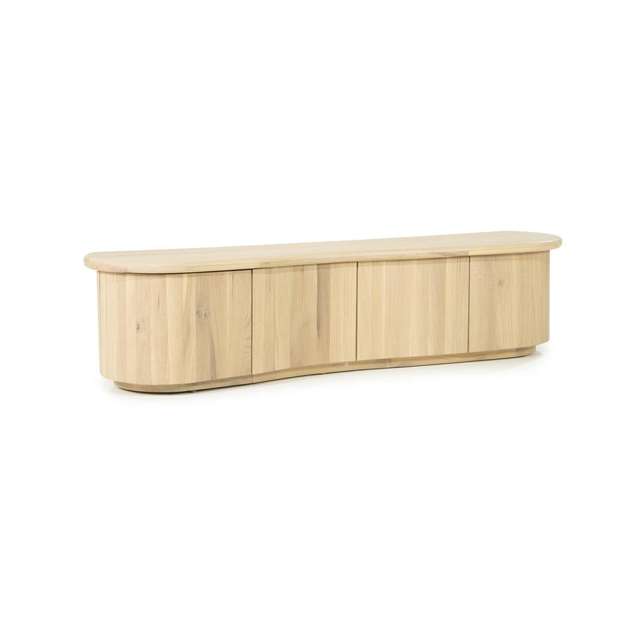 Tv meubel Josh Eleonora halfrond 180 cm - Naturel eiken