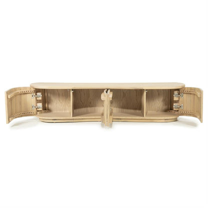 Tv meubel Josh Eleonora halfrond 180 cm - Naturel eiken