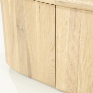 Tv meubel Josh Eleonora halfrond 180 cm - Naturel eiken