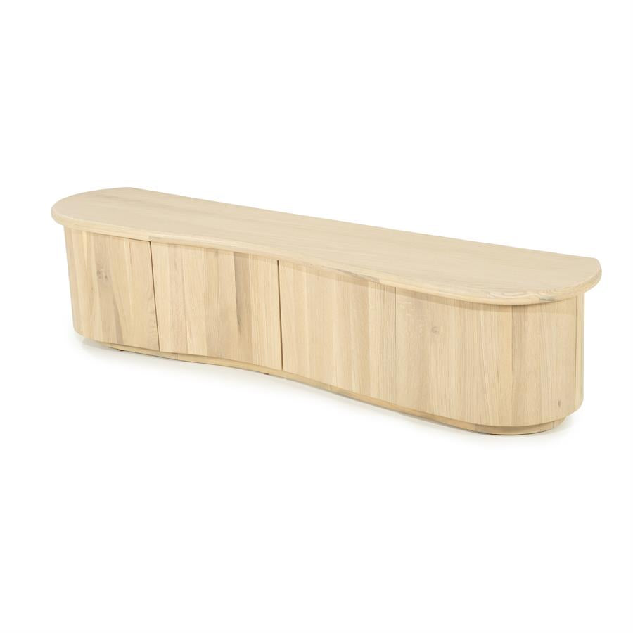 Tv meubel Josh Eleonora halfrond 180 cm - Naturel eiken