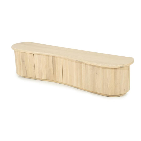 Tv meubel Josh Eleonora halfrond 180 cm - Naturel eiken