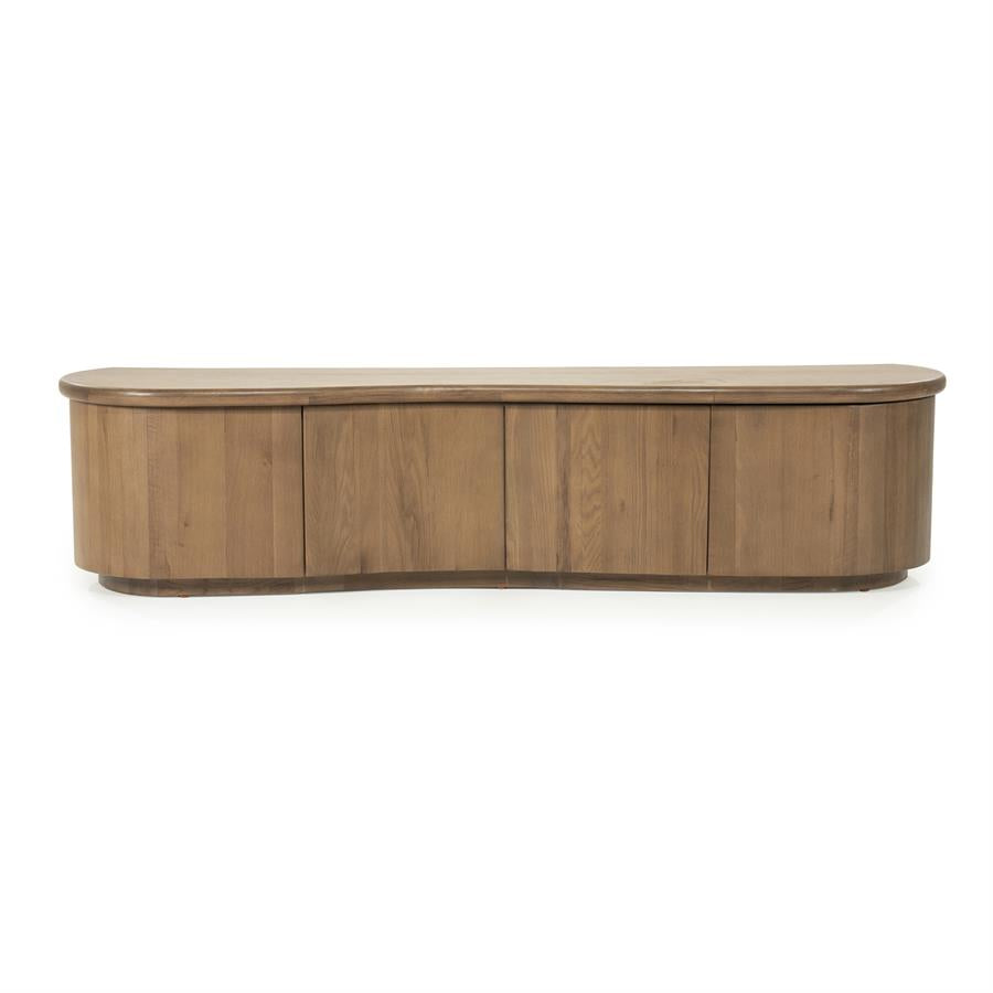 Tv meubel Josh Eleonora halfrond 180 cm - Bruin eiken