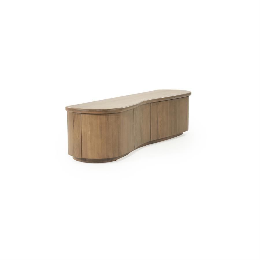 Tv meubel Josh Eleonora halfrond 180 cm - Bruin eiken, foto 4
