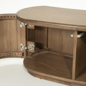 Tv meubel Josh Eleonora halfrond 180 cm - Bruin eiken