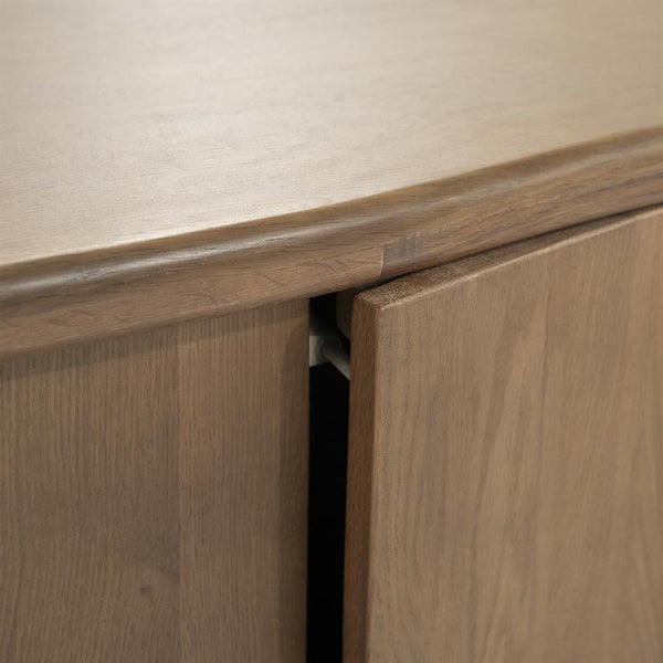 Tv meubel Josh Eleonora halfrond 180 cm - Bruin eiken