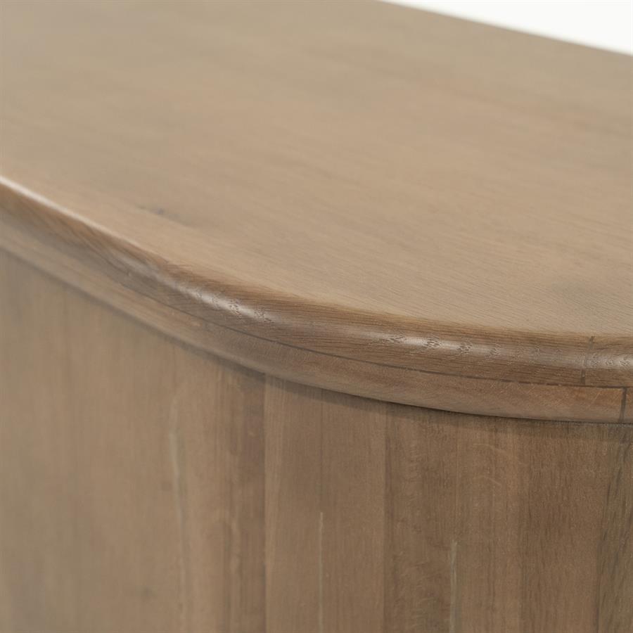 Tv meubel Josh Eleonora halfrond 180 cm - Bruin eiken, foto 11