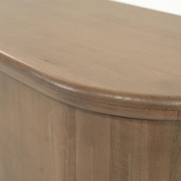 Tv meubel Josh Eleonora halfrond 180 cm - Bruin eiken