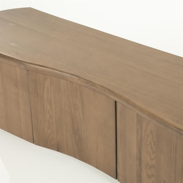 Tv meubel Josh Eleonora halfrond 180 cm - Bruin eiken