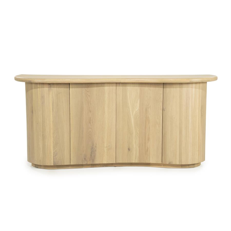 Dressoir Josh Eleonora halfrond 180x50x80 cm - Naturel eiken