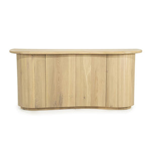 Dressoir Josh Eleonora halfrond 180x50x80 cm - Naturel eiken