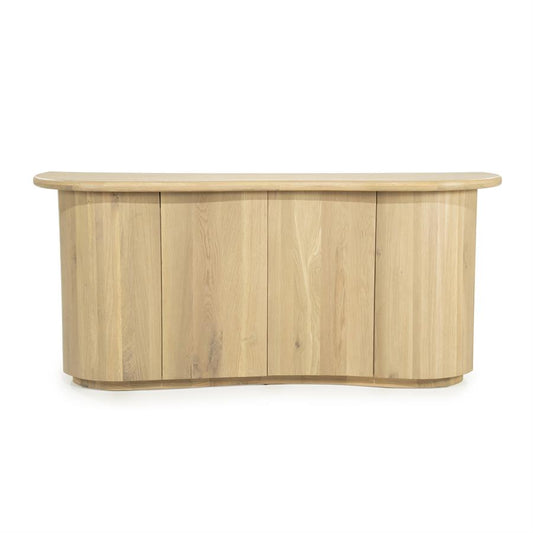 Dressoir Josh Eleonora halfrond 180x50x80 cm - Naturel eiken