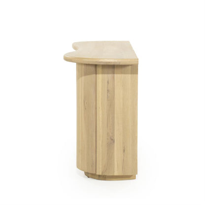 Dressoir Josh Eleonora halfrond 180x50x80 cm - Naturel eiken