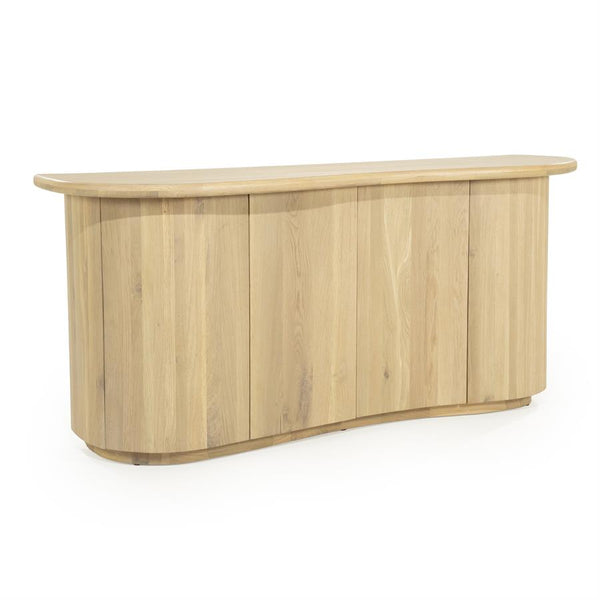 Dressoir Josh Eleonora halfrond 180x50x80 cm - Naturel eiken