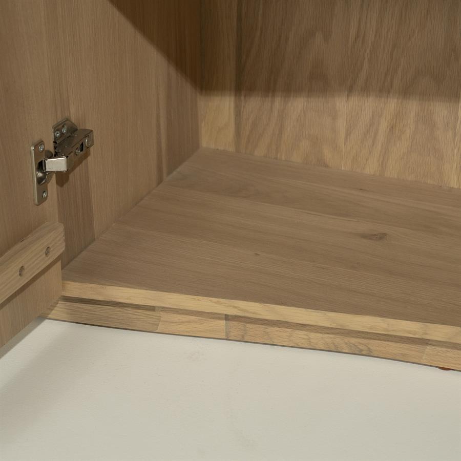Dressoir Josh Eleonora halfrond 180x50x80 cm - Naturel eiken