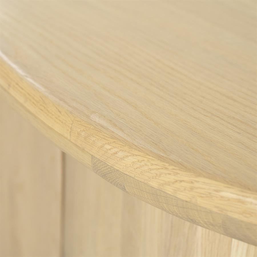 Dressoir Josh Eleonora halfrond 180x50x80 cm - Naturel eiken