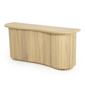 Dressoir Josh Eleonora halfrond 180x50x80 cm - Naturel eiken
