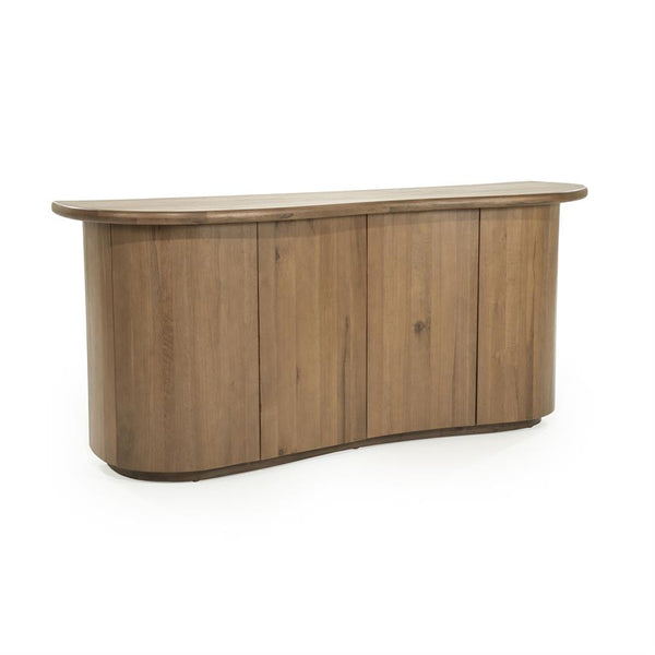 Dressoir Josh Eleonora halfrond 180x50x80 cm - Bruin eiken