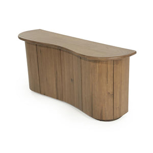 Dressoir Josh Eleonora halfrond 180x50x80 cm - Bruin eiken