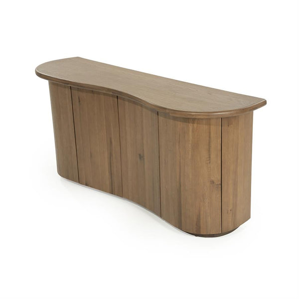 Dressoir Josh Eleonora halfrond 180x50x80 cm - Bruin eiken