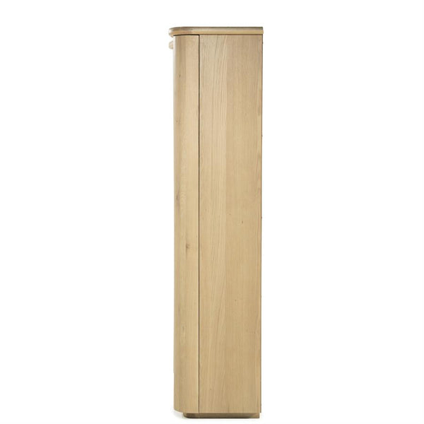 Wandkast / kabinet Josh Eleonora halfrond 120x50x210 cm - Naturel eiken