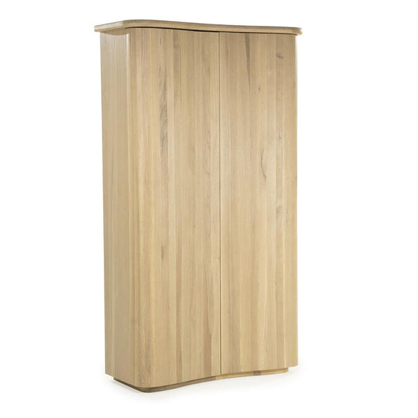Wandkast / kabinet Josh Eleonora halfrond 120x50x210 cm - Naturel eiken