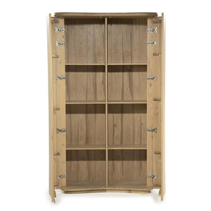 Wandkast / kabinet Josh Eleonora halfrond 120x50x210 cm - Naturel eiken