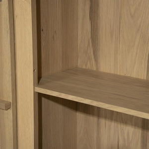 Wandkast / kabinet Josh Eleonora halfrond 120x50x210 cm - Naturel eiken