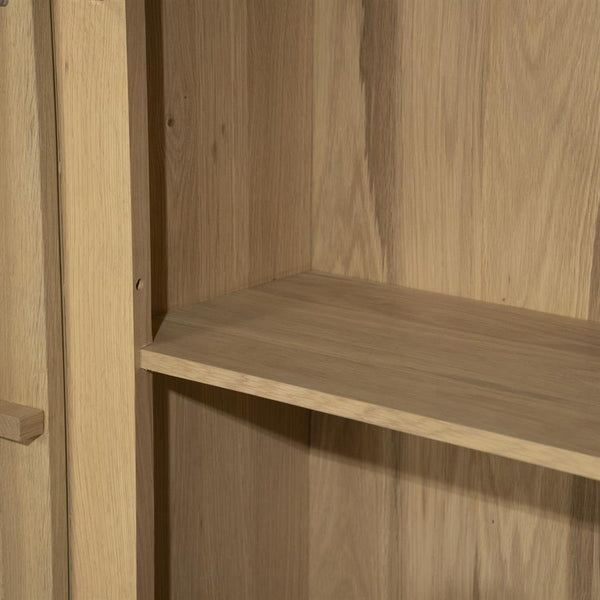 Wandkast / kabinet Josh Eleonora halfrond 120x50x210 cm - Naturel eiken