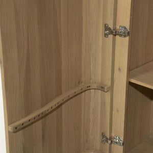 Wandkast / kabinet Josh Eleonora halfrond 120x50x210 cm - Naturel eiken