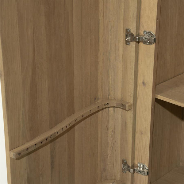 Wandkast / kabinet Josh Eleonora halfrond 120x50x210 cm - Naturel eiken