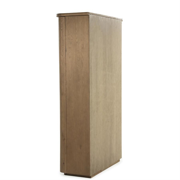 Wandkast / kabinet Josh Eleonora halfrond 120x50x210 cm - Bruin eiken