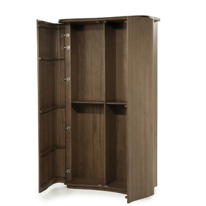 Wandkast / kabinet Josh Eleonora halfrond 120x50x210 cm - Bruin eiken