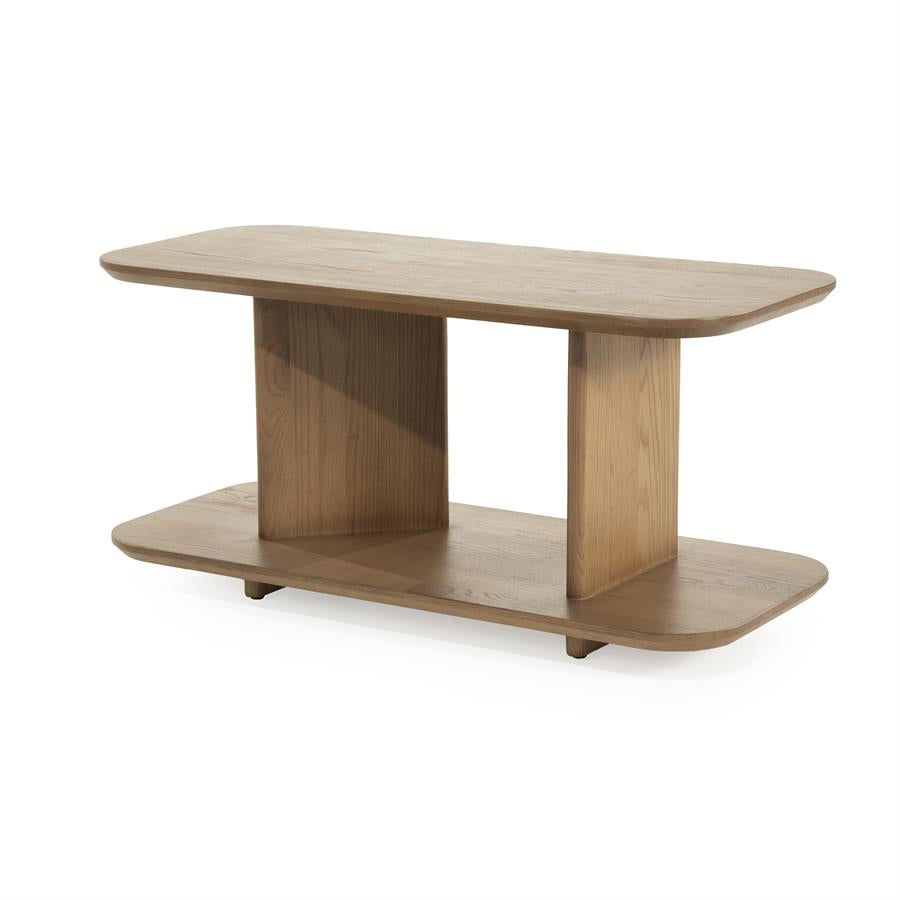 Salon / bijzettafel Ty Eleonora 90x40 cm - Bruin eiken