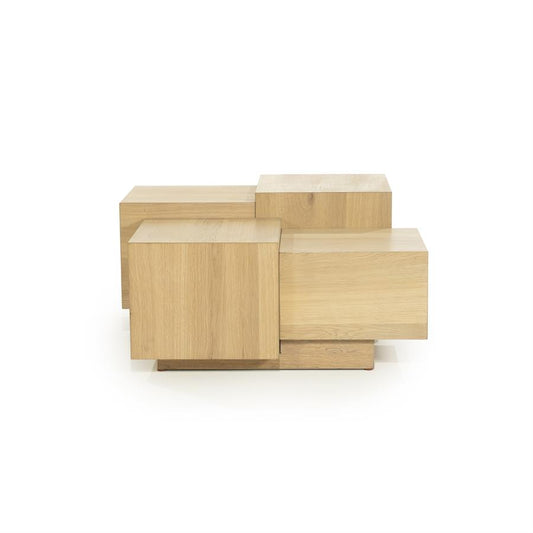 Salontafel Quinten Eleonora 80x80 cm vierkant - Naturel eiken