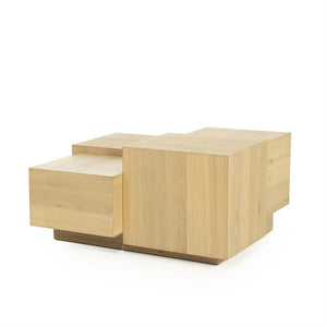 Salontafel Quinten Eleonora 80x80 cm vierkant - Naturel eiken