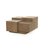 Salontafel Quinten Eleonora 80x80 cm vierkant - Bruin eiken
