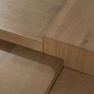 Salontafel Quinten Eleonora 80x80 cm vierkant - Bruin eiken