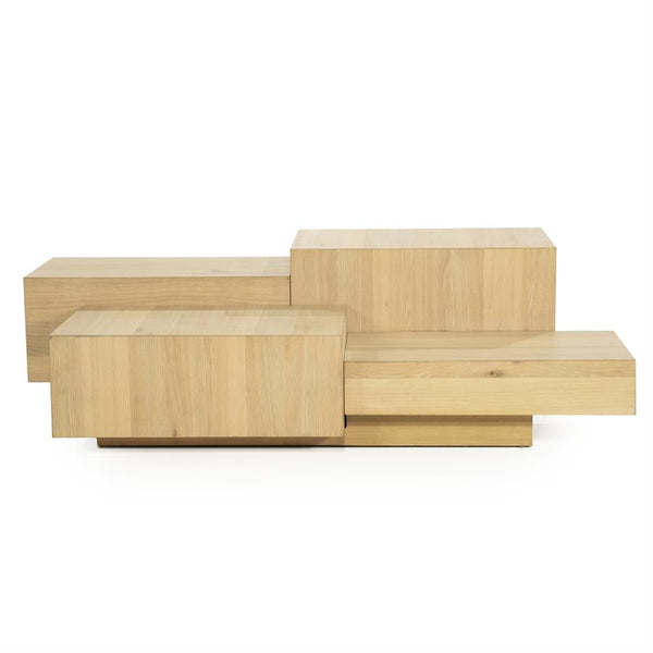 Salontafel Quinten Eleonora 140x75 cm rechthoekig - Naturel eiken