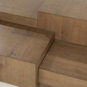 Salontafel Quinten Eleonora 140x75 cm rechthoekig - Bruin eiken