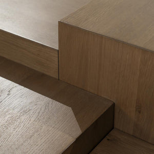 Salontafel Quinten Eleonora 140x75 cm rechthoekig - Bruin eiken