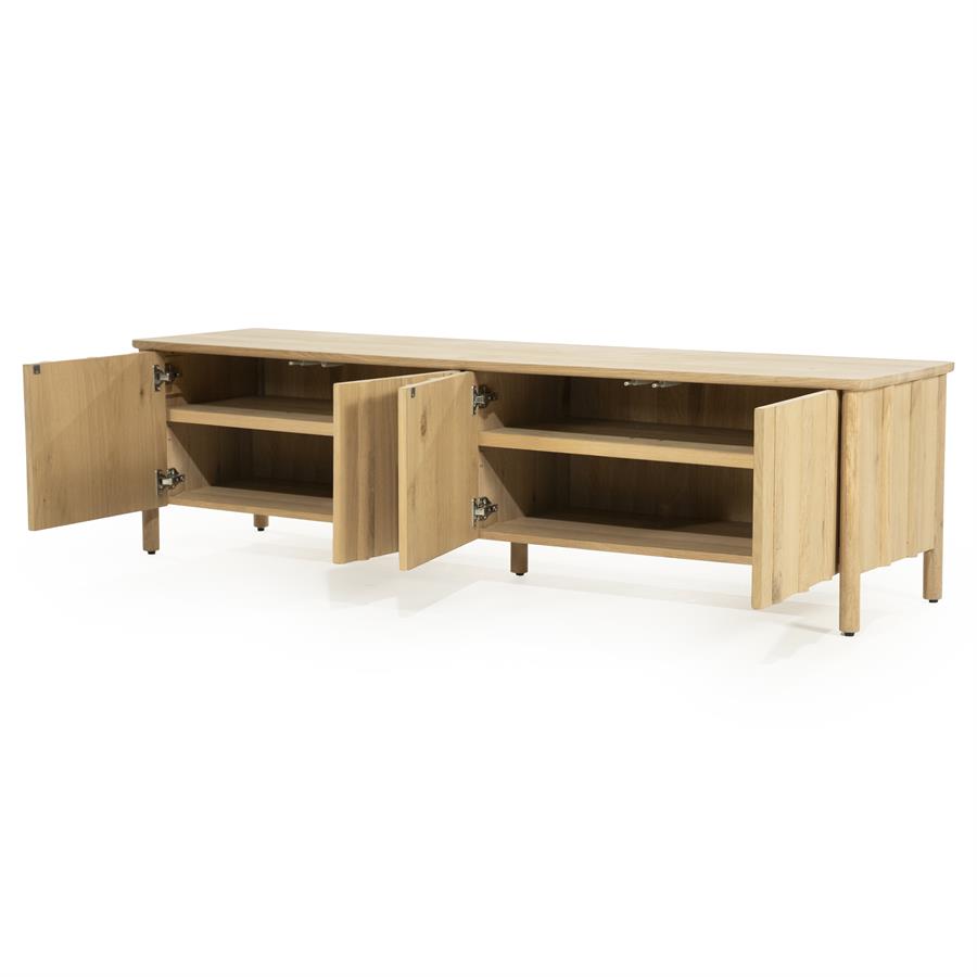 Tv meubel Jake Eleonora 183x47x50 cm 4 drs. - Naturel, foto 6