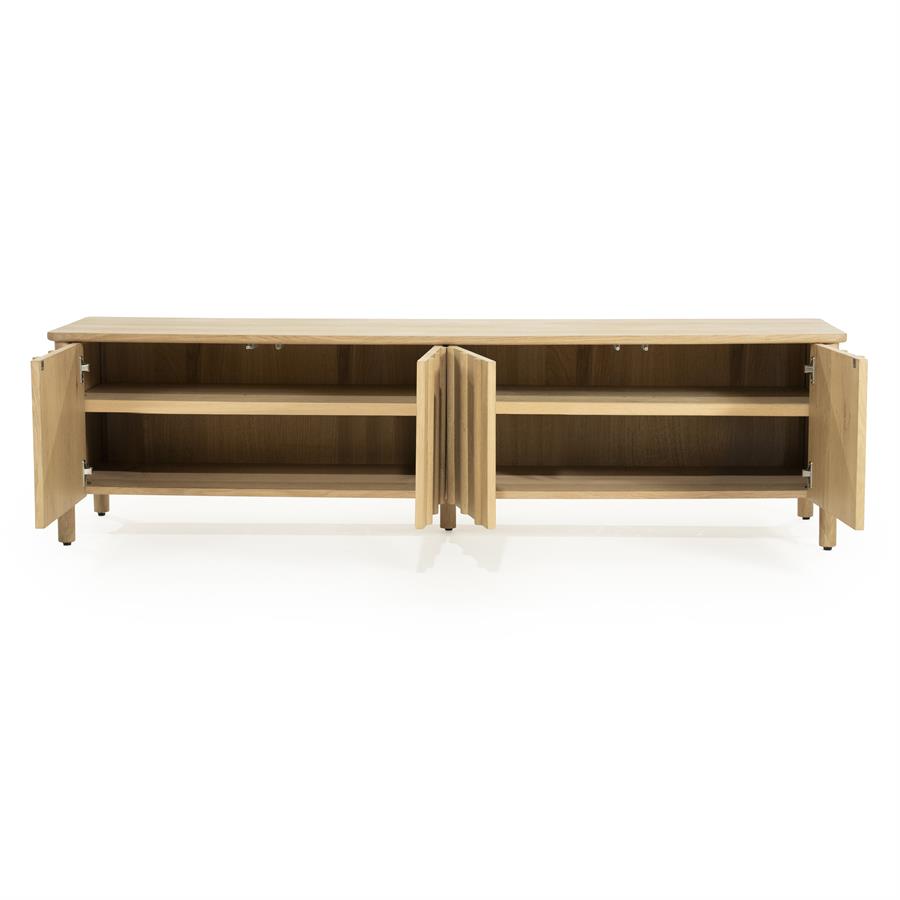 Tv meubel Jake Eleonora 183x47x50 cm 4 drs. - Naturel, foto 7